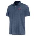 Men's Antigua Heather Navy Columbus Blue Jackets Layout Polo