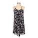 American Eagle Outfitters Cocktail Dress - Mini Scoop Neck Sleeveless: Black Print Dresses - Women's Size 2X-Small