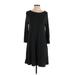 Lou & Grey Casual Dress - Midi: Black Marled Dresses - Women's Size Small
