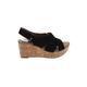 Clarks Wedges: Black Shoes - Women's Size 8 1/2