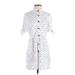 Miss Selfridge Casual Dress - Shirtdress High Neck Short sleeves: White Print Dresses - Women's Size 4
