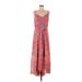 City Chic Cocktail Dress - Maxi: Red Acid Wash Print Dresses - New - Women's Size 2X-Small Plus