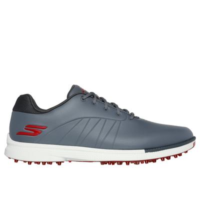 Skechers Men's GO GOLF Tempo GF Shoes | Size 13.0 | Gray/Red | Synthetic/Textile