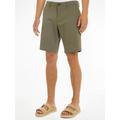 Tommy Hilfiger Chino Shorts Herren army green, Gr. 32-NI, Baumwolle, mit geradem Bein