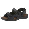 Sandale JOSEF SEIBEL "Franklin", Herren, Gr. 46, blau (navy, schwarz), Nubukleder, sportlich, Schuhe, Sommerschuh, Klettschuh, Freizeitsandale, mit Kontrastnähten