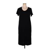 Jessica Simpson Casual Dress - Shift Crew Neck Short Sleeve: Black Solid Dresses - Women's Size X-Large
