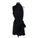 Shein Casual Dress - Mini Turtleneck Sleeveless: Black Solid Dresses - Women's Size Small