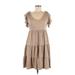 Max Studio Casual Dress - DropWaist: Tan Dresses - Women's Size Medium