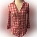 Anthropologie Tops | Anthropologie Fei Pink & White Plaid Button Down Top | Color: Pink/White | Size: Xs