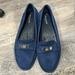 Coach Shoes | Coach Fredrica Suede Lather Loafer Moccasin Slip-On-Navy | Color: Blue | Size: 8.5b