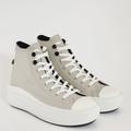 Converse Shoes | Converse Ctas Move Hi Fleece-Lined Leather Women's Platform Sneakers A07942c Nwt | Color: Cream/Tan | Size: Various