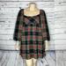 J. Crew Dresses | J. Crew Nwt Size 18 Tartan Plaid Long Sleeve Square Neckline Mini Dress | Color: Black/Green | Size: 18