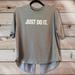 Nike Tops | Nike Women's "Just Do It" Short Sleeve T-Shirt Gray & White Size Small | Color: Gray/White | Size: S