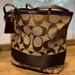 Coach Bags | Coach Brown/ Khaki Signature C Large Tote Bag With Dark Brown Horizontal Stripe | Color: Brown/Tan | Size: Os