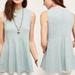 Anthropologie Tops | Anthropologie Deletta Xs Mock Neck Sleeveless Tank Top Blouse Green Blue | Color: Blue/Green | Size: Xs