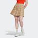 Adidas Skirts | Adidas Womens Collegiate Skirt L Tan Brown Plaid Pleated Mini Tennis Flannel | Color: Brown/White | Size: L
