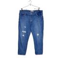 Levi's Jeans | Levi's Women's Distressed Mid-Rise Stretch Boyfriend Jeans - Sz 33 | Color: Blue | Size: 33