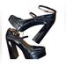Jessica Simpson Shoes | Jessica Simpson Black Patent Double Strap Mary Jane Platform Block Heels Size 11 | Color: Black | Size: 11