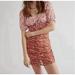 Free People Dresses | J16 Free People Tessa Floral Puff Sleeve Key Hole Pink Dress Women’s Size L | Color: Pink | Size: L