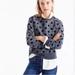 J. Crew Sweaters | J.Crew Grey Velvet Textured Polka Dot Crewneck Raglan Sweater Xs | Color: Blue/Gray | Size: Xs