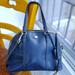 Coach Bags | Coach Peyton Domed Leather Satchel Crossbody Bag | Color: Blue/Gold | Size: Os