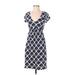 Boden Casual Dress - Sheath: Blue Print Dresses - Women's Size 4