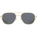 AO Original Pilot Sunglasses Gold Frame 52 mm True Color Gray AOLite Nylon Lenses Bayonet Temple738921549321