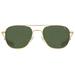 AO Original Pilot Sunglasses Gold Frame 55 mm Calobar Green AOLite Nylon Lenses Bayonet Temple Polarized 738921549475