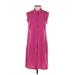 Old Navy Casual Dress - Shirtdress Collared Sleeveless: Pink Print Dresses - Women's Size Small