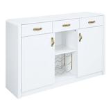 ACME Furniture Paxley 3-Drawer Server In White High Gloss Wood in Brown/White | 36 H x 54.1 W x 15.4 D in | Wayfair DN01612