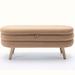 HOOSENG Bench Velvet, Solid Wood in Brown | 18.7 H x 44.88 W x 16.93 D in | Wayfair ZZL-W527121990