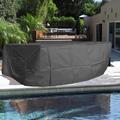 Arlmont & Co. Water Resistant Patio Table Cover in Black | 35 H x 95 W x 75 D in | Wayfair 21B5342DF5704B7FA1455E52703CA683