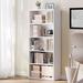 Latitude Run® 5-Tier Open Bookcase w/ Adjustable Storage Shelves Wood in Brown/White | 52.7 H x 23.6 W x 9.4 D in | Wayfair