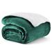 Mercer41 Jimell Soft Sherpa Fleece Blanket - Fuzzy, Warm, Bed/Throw Blanket Microfiber/Fleece/Microfiber/Fleece in Green | 90 H x 90 W in | Wayfair