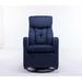 Rocking Chair - Latitude Run® Linen Fabric Swivel Rocking Chair Gilder Chair w/ Pocket Linen in Gray | 41.3 H x 33.5 W x 25.6 D in | Wayfair