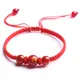 Bracelet dragon du zodiaque de style chinois ULrouge porte-bonheur cadeau de Noël année 2024