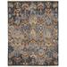 "Pierson Bohemian & Eclectic Ikat, Blue/Gray/Tan, 3'-6"" x 5'-6"" Area Rug - Feizy LEYR0563BLUMLTC50"