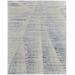 "Evie Casual Abstract, Ivory/Blue/Silver, 9'-6"" x 13'-6"" Area Rug - Feizy BRIR69CHBLUIVYH50"