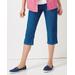 Blair Women's Haband Women's Modern-Fit No-Fuss Stretch Capris - Blue Denim - S - Average