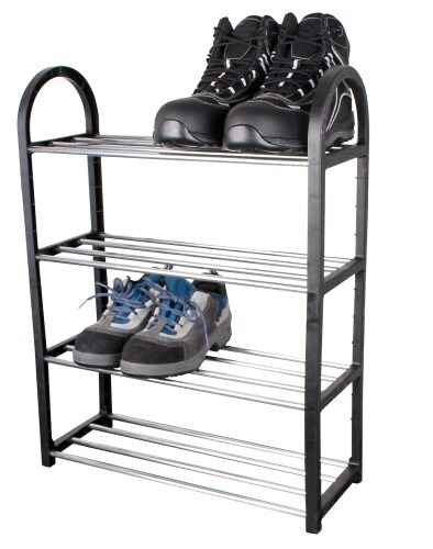 Lex Schuhregal 4 Ebenen Schuhständer Metallstäbe Schuhablage Schuhschrank 8 Paare Image