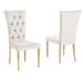 Best Master Furniture Ocuro Velvet Upholstered Tufted Side Chairs - N/A