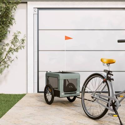 vidaXL Pet Bike Trailer Bicycle Cargo Dog Stroller Oxford Fabric and Iron