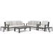 Signature Design by Ashley Tropicava Taupe/White 6-Piece Outdoor Seating Package - 83"W x 35"D x 36"H