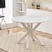 Grondin Mid-Century Modern Round Dininig Table with MDF Top and Pedestal Base, 42.1" End Table Leisure Table