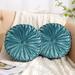 Pumpkin Pleated Round Throw Pillows 14.5" Diameter