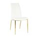 Set of 4 Modern Faux Leather Upholstered Dining Chairs with Metal Legs