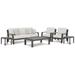 Signature Design by Ashley Tropicava Taupe/White 6-Piece Outdoor Seating Package - 83"W x 35"D x 36"H