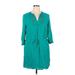 Gap Outlet Casual Dress - Shirtdress: Teal Dresses - Women's Size X-Large