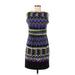 Sandra Darren Casual Dress - Sheath: Purple Print Dresses - Women's Size 8