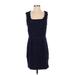 Lord & Taylor Casual Dress - Sheath: Blue Marled Dresses - Women's Size 6